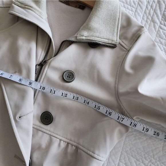 Prana mock neck zip up button front oatmeal jacket - Picture 9 of 15